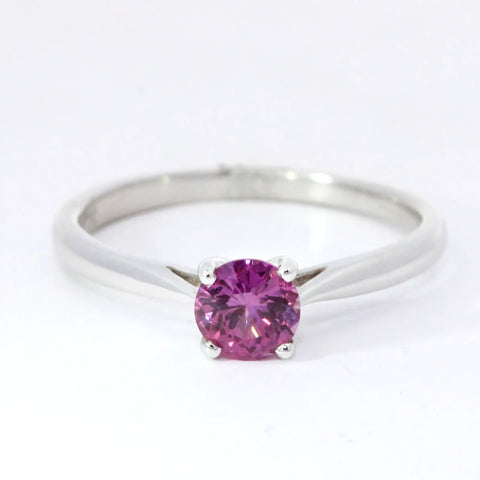 0.64ct Pink Sapphire Solitaire Ring