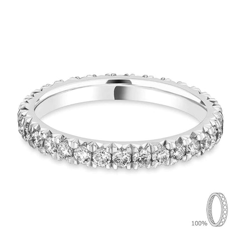 Fishtail-Set Diamond Eternity Wedding Ring