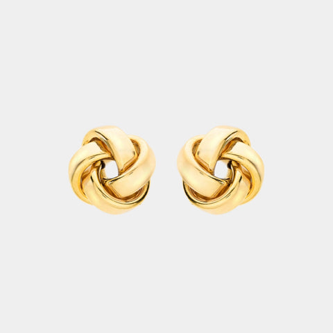 9ct Gold Knot Stud Earrings