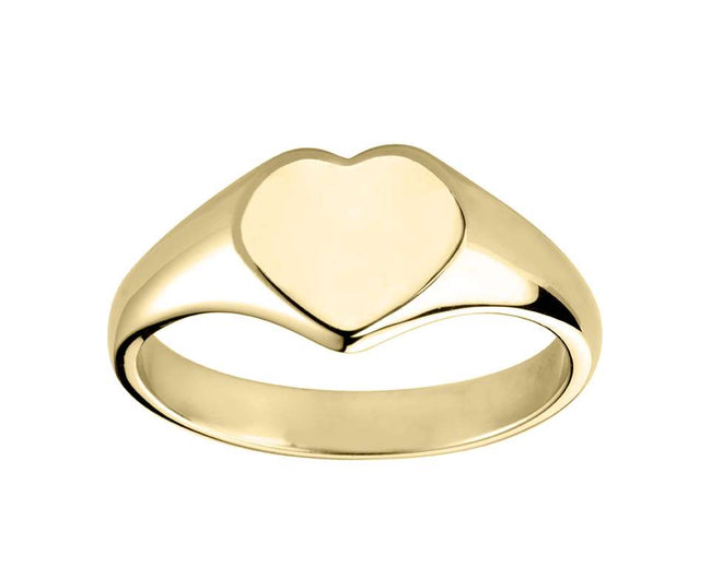 9ct Heart Shape Signet Ring