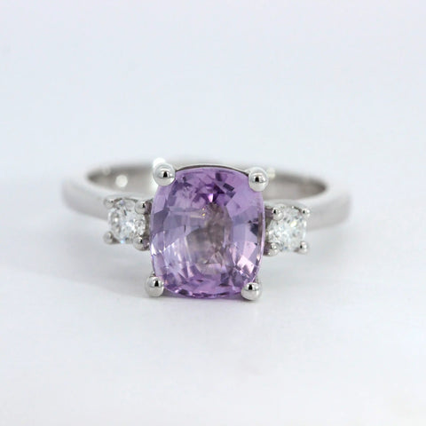 Lilac Sapphire Diamond Trilogy Ring