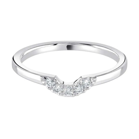 U Shape Diamond Set Band