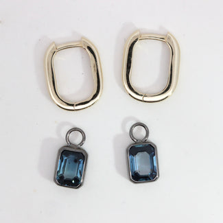 'Frost' Sapphire Charm Earrings