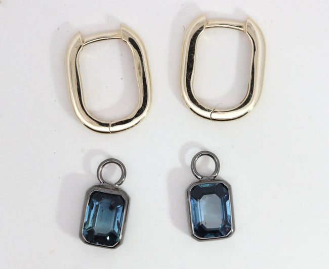 'Frost' Sapphire Charm Earrings