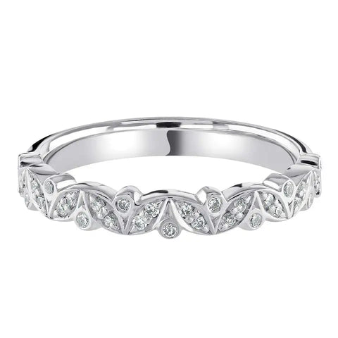 Decorative Floral Diamond Set Band