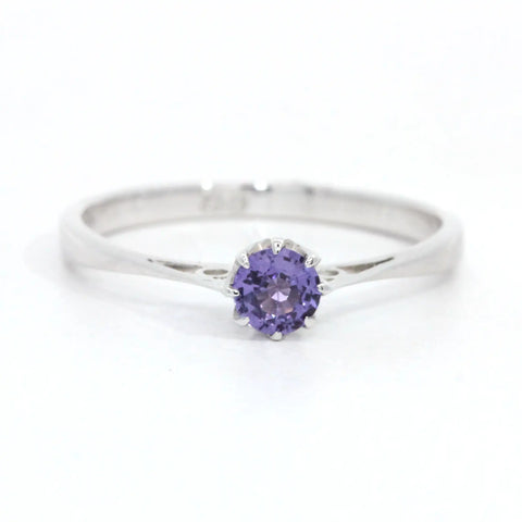 Purple Sapphire Promise Ring