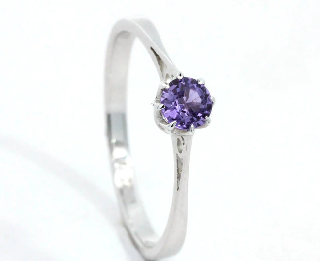 Purple Sapphire Promise Ring