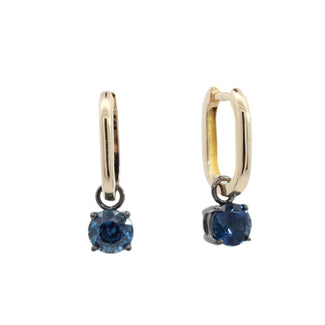 'Vale' Blue Sapphire Charm Earrings