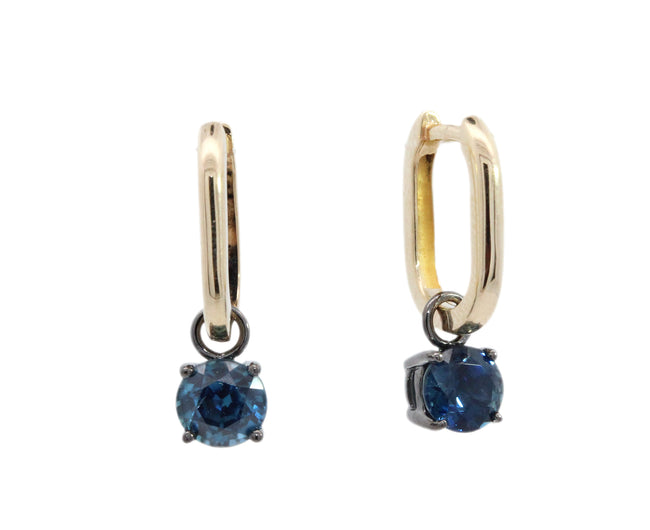 'Vale' Blue Sapphire Charm Earrings