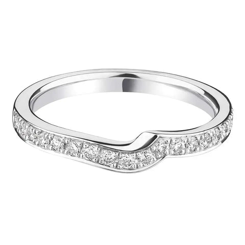 Split Grain Diamond Set Band